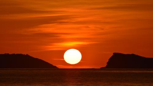 Sun on Golden Sky
