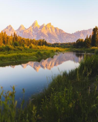 sunrise in grand teton national park