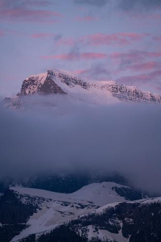 Alpenglow in Glacier National Park, Montana