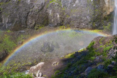 A stunning rainbow near Comet Falls. Mt Rainier National Park