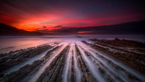 Flysch Formation in Zumaia Scenery 4K Wallpaper