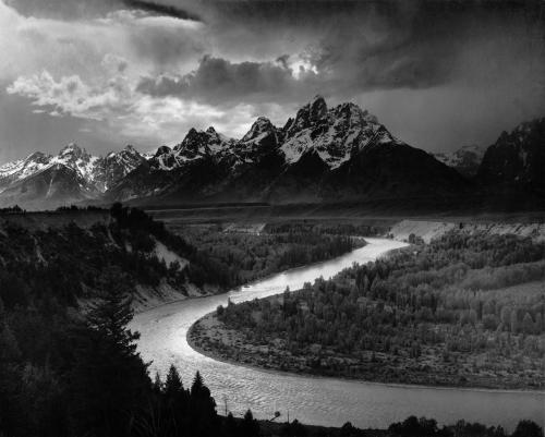 The Tetons and the Snake River  Grand Teton National Park, Wyoming  by Ansel Adams