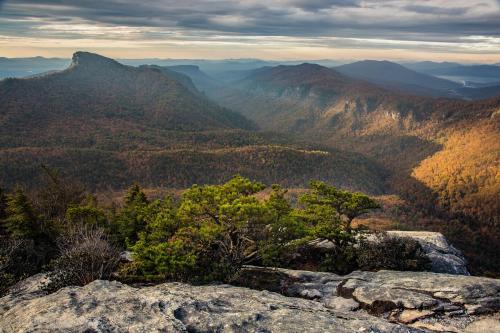 Table Rock Shadow at sunrise. Table Rock Mountain, Linville Gorge, NC.