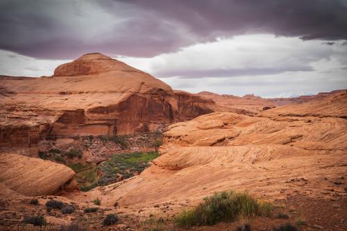 Weather front above the canyon, Utah, USA