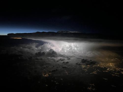 A giant thunderstorm over Geneva, ,