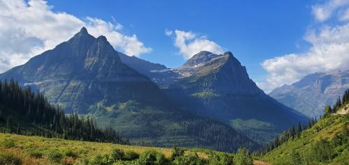 Mountain Peaks seen from the Going to the Sun Road in Glacier National Park