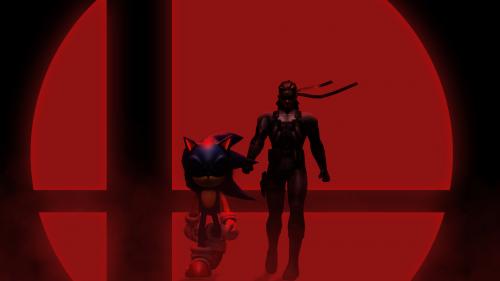 Solid Snake and Sonic The hedgehog