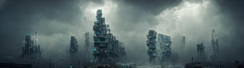 Lost city, futuristic
