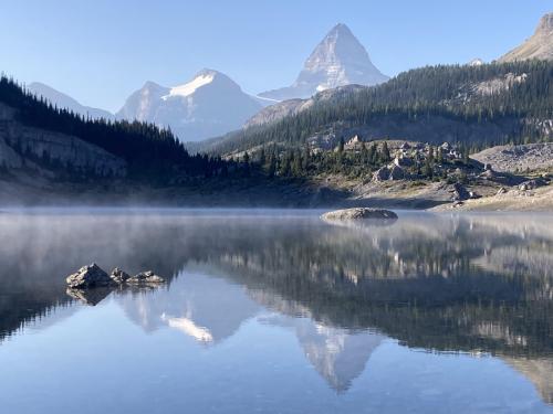 Early morning reflections at Og Lake, Mt Assiniboine Provincial Park, Canada