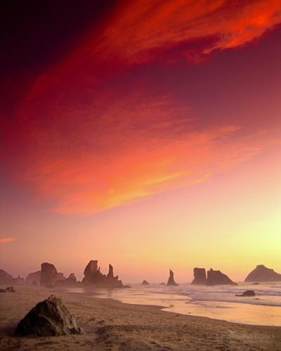 Sunset at Bandon, Oregon