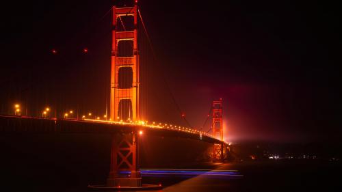 Golden Gate Bridge At Night /Quality