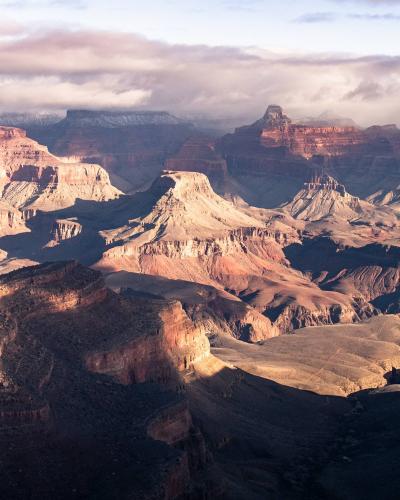 A partly-sunny winter's day in Grand Canyon National Park, AZ.