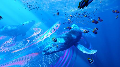 Underwater creature art