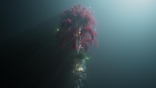 Fairy tree in voxel land