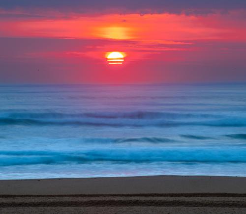 Cloudy sunrise off the coast of MA