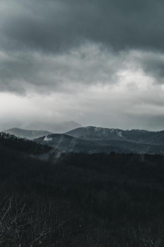 Early Morning Clouds Over Blue Ridge, GA Mountains