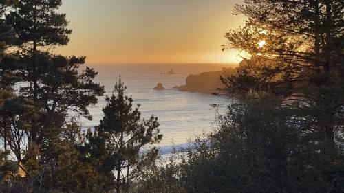 Magical sunset hour at Anchor Bay, CA