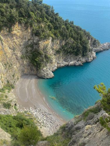 Small beach along the Amalfi coast.