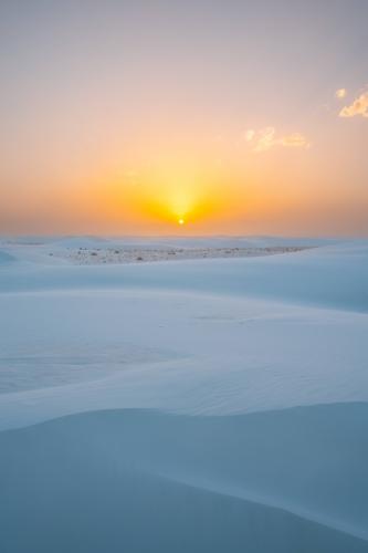 Hazy sunset at White Sands, New Mexico, USA  by @explorerhans