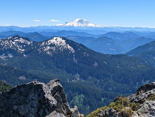 Mt. Rainier as seen from the top of Kaleetan Peak