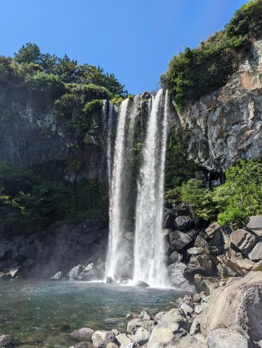 Jeongbang Waterfall, Jeju, South Korea