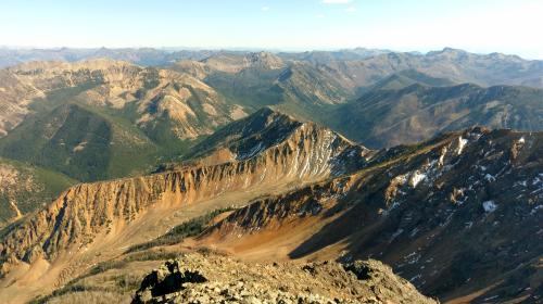 Looking east from the summit of Emigrant Peak, MT, USA