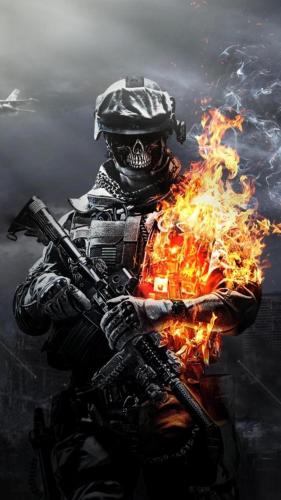 Is there a way to animate the fire in this photo?  Battlefield 4 Soldier