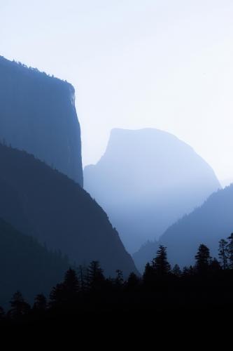 Smoky layers of Yosemite Valley