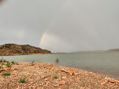 Rainbow over Lake Meredith, TX