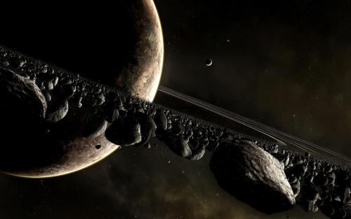 Saturn Wallpapers with Moon