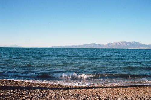 The sea is peaceful. Kalamos Hellas.  [1545X1024]