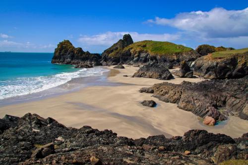 Kynance Cove at low tide, Cornwall UK, June 2013