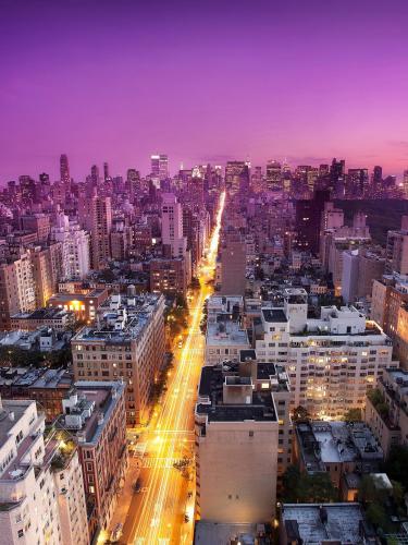 New York at dusk.