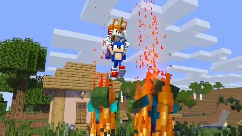 If sonic and Tails played minecraft together