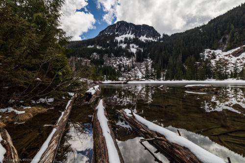 A bit of snow still at 3000 feet in the Washington Cascades
