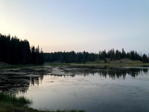 Dusky reflections and serenity at Yellowstone Lake