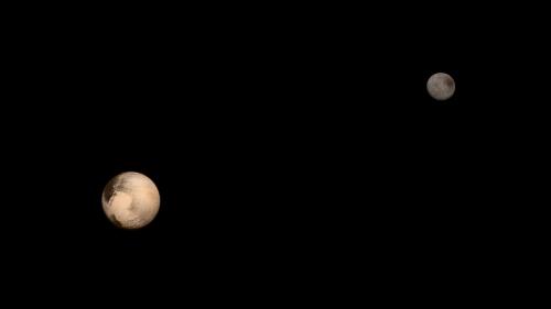 Pluto, everyone's favorite dwarf planet was discovered 92 years ago today! Here is a picture of Pluto with its largest moon Charon to celebrate.