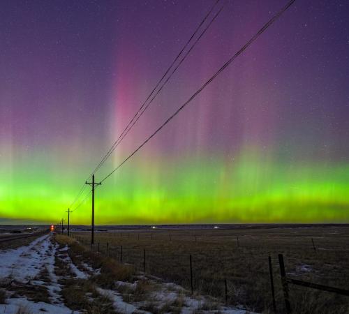 Aurora borealis from South Dakota