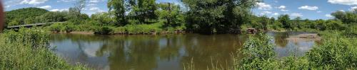 Panoramic view of the Genesee River at York's Corners, Town of Willing, NY