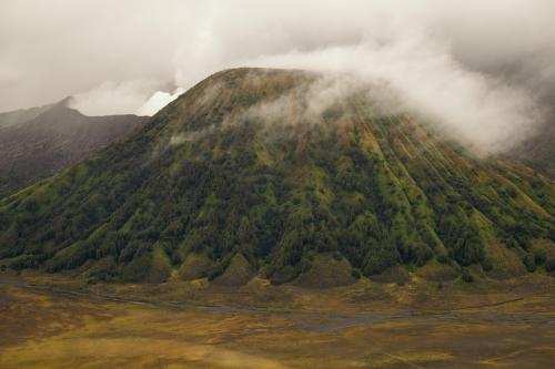 Misty Mt. Batok in Bromo Tengger, Indonesia.