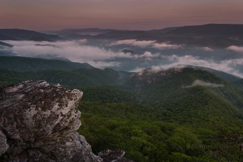 Fog in the Appalachian Mountains of West Virginia