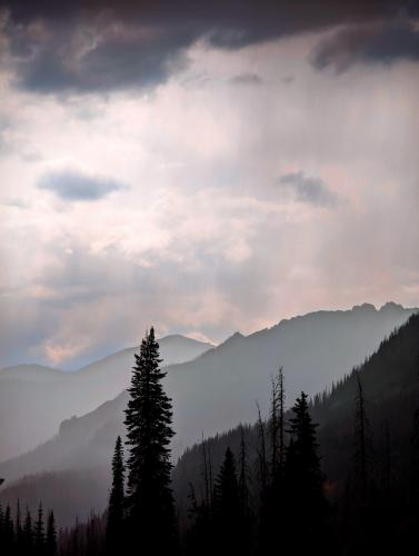 Storm rolling in over Wolf Creek, CO