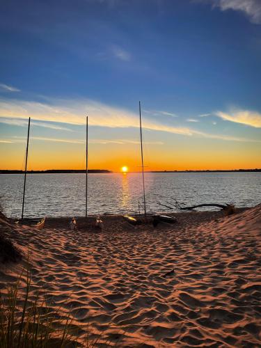 Muskegon lake early this morning