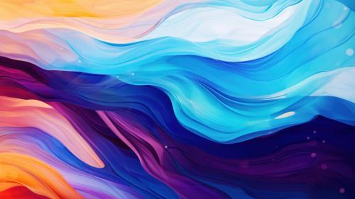 Colourful Abstract Wave Splash Illustration