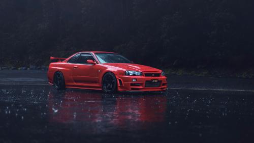 Red Nissan GTR R34