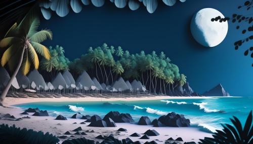 moonlight on the beach