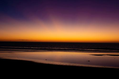 Sun rays after sunset in San Diego