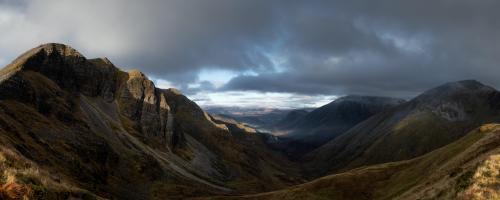 Scottish Highlands - Looking down Glen Nevis