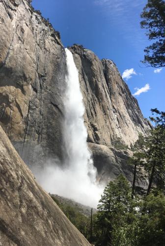 The tallest waterfall in North America, Yosemite Falls, CA