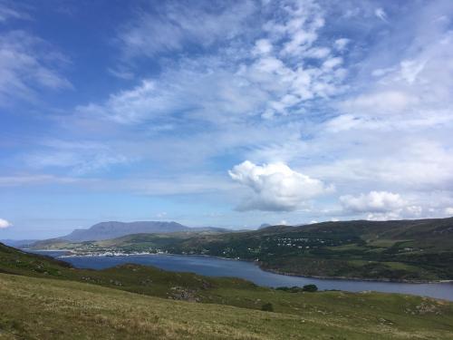 Beautiful sky over Scottish Highlands near Ullapool